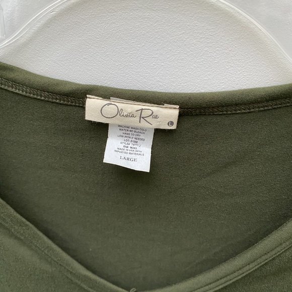 Olivia Rae Green Crop top size Large - Picture 8 of 9